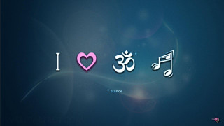 Music notes heart i love - a picture of a wall free wallpaper