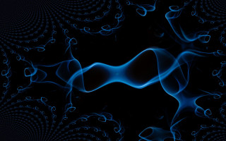 Blue abstract spiral black fractal - a spiral design free wallpaper