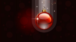 Red christmas ornament string dark - a string free wallpaper