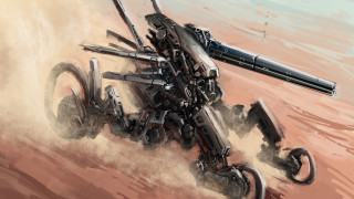 Robot gun desert mecha action - bayard wu free wallpaper