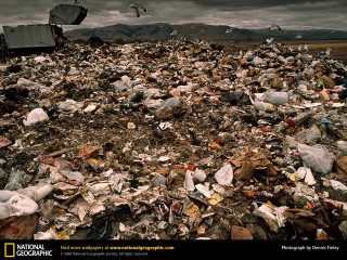 Trash pile mountain digital matte - digital photography free wallpaper