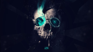 Skull glasses blue light night - diego gisbert llorens free wallpaper