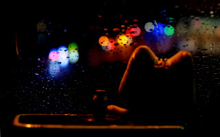 Rainy car cinematic lightscape aurora - rain free wallpaper