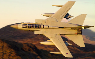 Fighter jet mountains sunset clouds - colin hayes free wallpaper