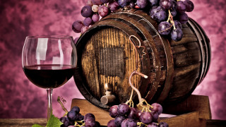 Wine glass wine barrel grapes - grape free wallpaper