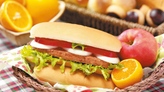 Hot dog lettuce tomato mayonnaise - a hot dog free wallpaper