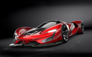 Red sports car dark room 21 - everett warner free wallpaper for desktop
