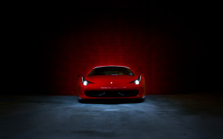 Red sports car dark room 50 - dark background free wallpaper for desktop