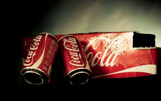 Two cans coca cola empty - empty free wallpaper for desktop