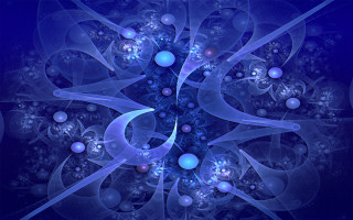 Blue abstract fractals constellation night - a blue abstract background free wallpaper for desktop