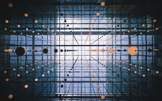 Tall building lights sky abstract - modular free wallpaper for desktop