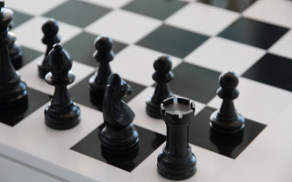 Chessboard blackwhite silverpawn abstract stockphoto - a chess board free wallpaper