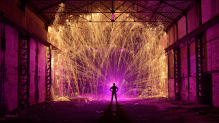 Fireworks cityscape reflection starry sky - firework free wallpaper for desktop