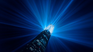 Tall building sky background blue - the middle of its free wallpaper