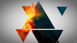 Space themed background triangle stars - a space free wallpaper