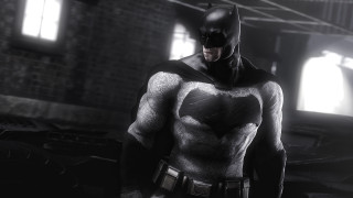 Batman costumed man dark room - a batman mask free wallpaper