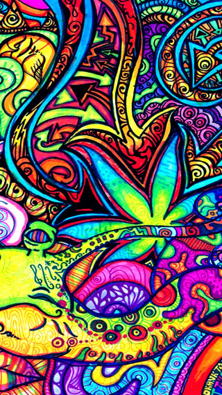 Colorful painting vibrant shapes artwork - different color and shapes free wallpaper for mobile