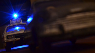 Police car glowing shallow depth - its light free wallpaper