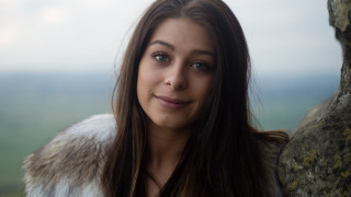 Woman long hair rock wall 3 - f 1. free wallpaper