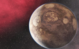 Planet red background stars space - a red star free wallpaper