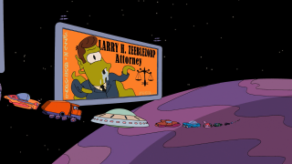 Cartoon man watching television spaceship - a television screen free wallpaper