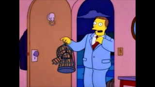 Man suit tie birdcage cartoon - twin peak free wallpaper