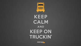 Yellow truck keep calm cross - inspirational free wallpaper
