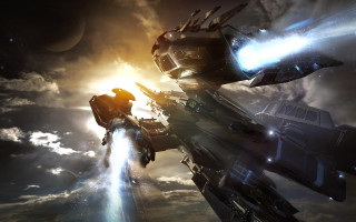 Sci fi fighter jet starship - star citizen halo free wallpaper