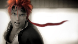Red hair black jacket red - a red tie free wallpaper
