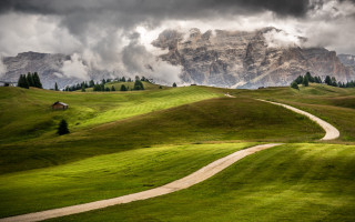 Lush green dirt road mountain - landscape free wallpaper for desktop