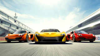 Three sports cars race track - andrew law free wallpaper