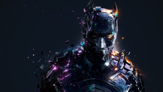 Man suit bat mask glowing - altichiero free wallpaper