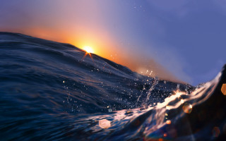 Sunset ocean wave blurry background 3 - eric zener free wallpaper