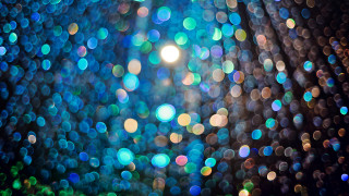 Blurry lights night bokeh blue - a blurry photo of a bunch free wallpaper