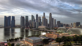 City skyline river bridge cloudy - adrian zingg free wallpaper