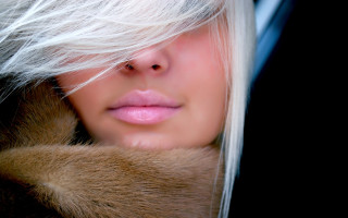 White hair fur coat portrait - bettina heinenayech free wallpaper for desktop