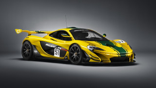 Yellow green sports car number - side and a number free wallpaper