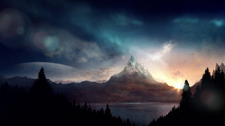 Mountain lake sky clouds sunbeam - anato finnstark free wallpaper