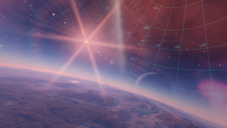 Space planet star trail bright - a view of a planet free wallpaper