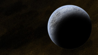 Black planet moon space art - a small amount of light free wallpaper