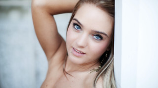 Beautiful young woman posing anna - her arm behind her head free wallpaper for desktop