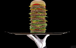 Hand tray hamburger giant food - a tray free wallpaper