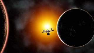 Space shuttle sky sun aurora - past free wallpaper