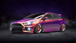 Purple orange car stars night - rim free wallpaper