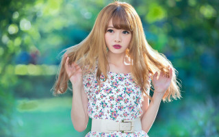 Woman forest white dress floral - a forest free wallpaper