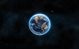Earth glow stars space planet - earth free wallpaper