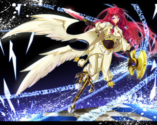 Girl red hair wings flying - elysium free wallpaper