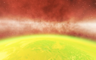 Yellow red planet clouds night - planet free wallpaper for desktop