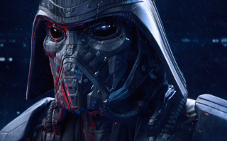 Man helmet redlight blackbackground rain - artstation hq free wallpaper