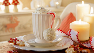 Hot chocolate candy cane digital - hot chocolate free wallpaper